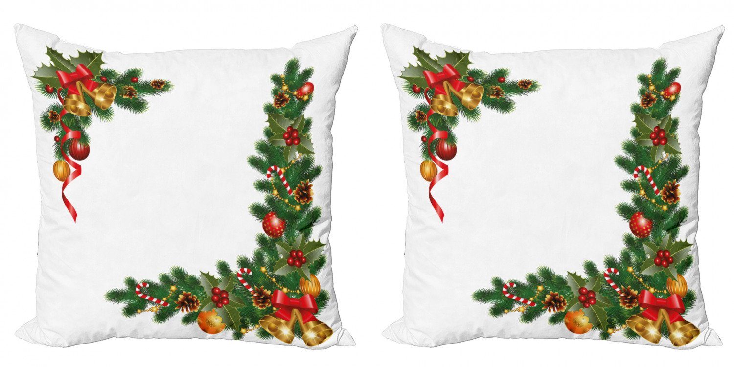 Kissenbezüge Modern Accent Doppelseitiger Digitaldruck, Abakuhaus (2 Stück), Weihnachten Baum Objekte