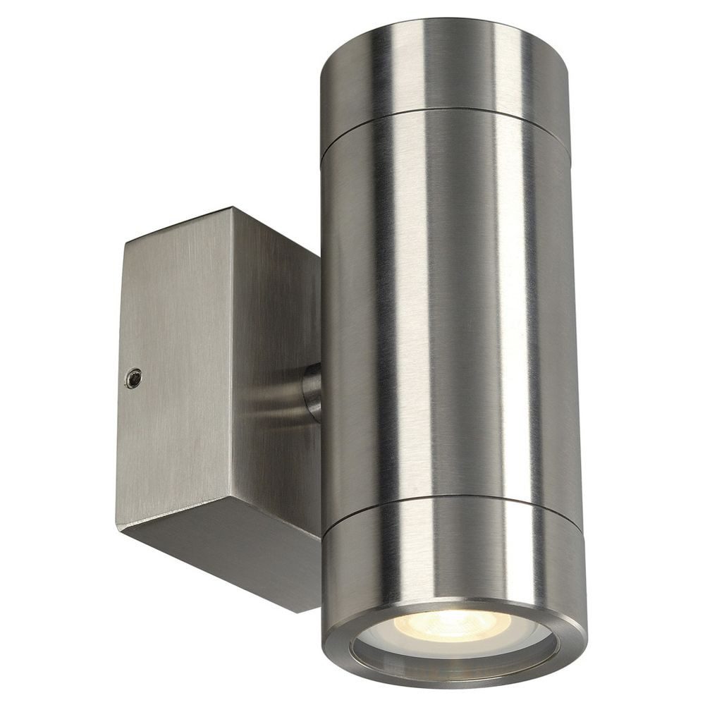 SLV Außen-Wandleuchte Wandleuchte Astina Steel, rund, Edelstahl 304, GU10