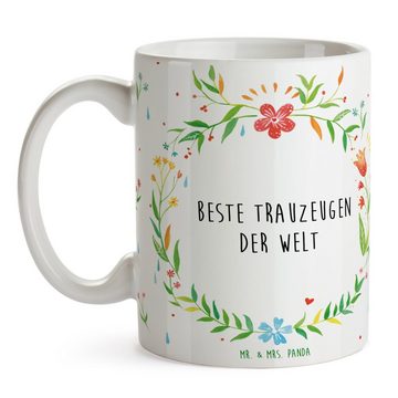 Mr. & Mrs. Panda Tasse Trauzeugen - Geschenk, Trauung, Porzellantasse, Kaffeetasse, Bräutiga, Keramik