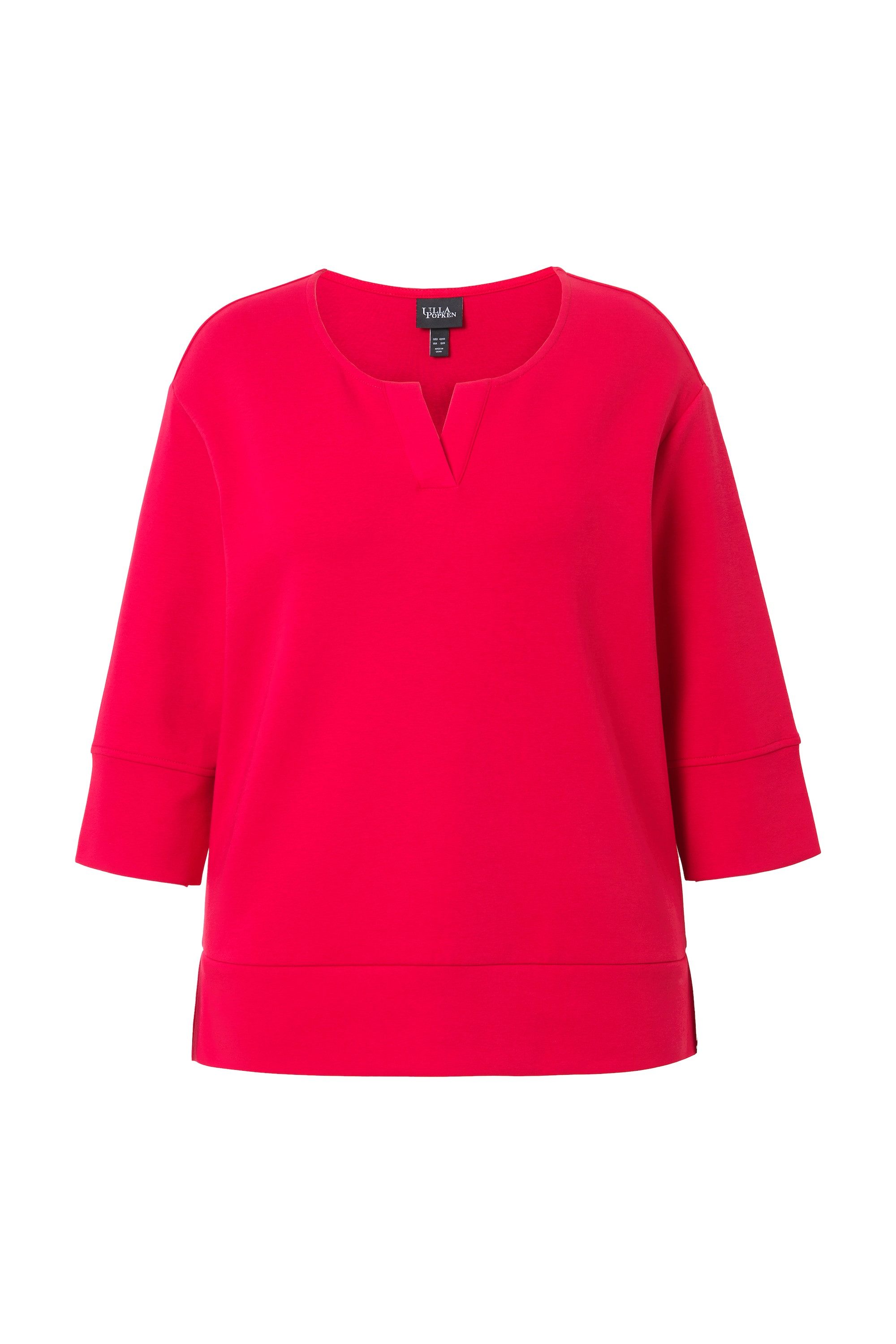 Ulla Popken Sweatshirt Punto-Sweatshirt Rundhals 3/4-Arm günstig online kaufen