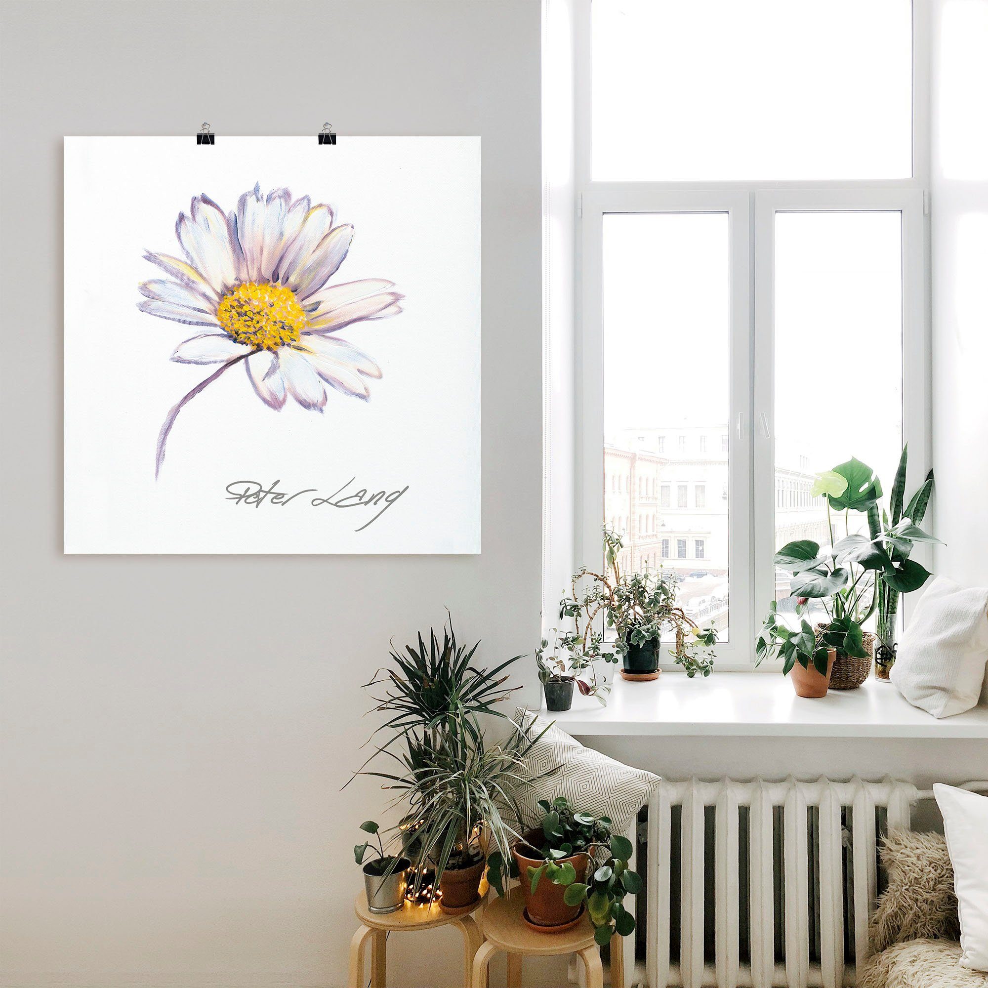 oder als Wandbild Alubild, Poster V, Wandaufkleber Blumenbilder Blume_weiß Artland Leinwandbild, versch. Größen (1 in St),