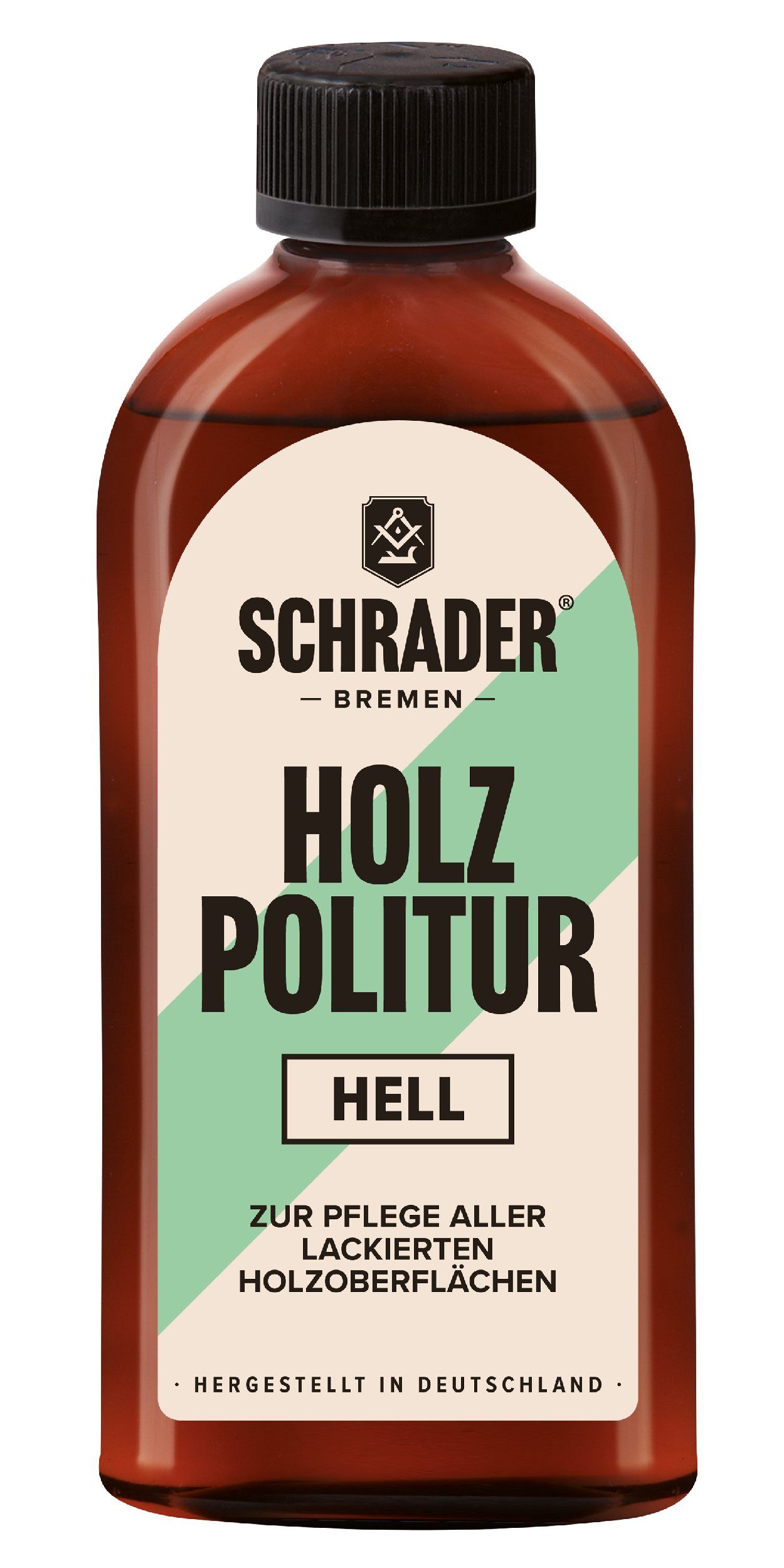 Schrader Holz Politur hell - 250ml Holzreiniger (Auffrischen/Restaurieren von lackierten Holzmöbeln - Made in Germany)