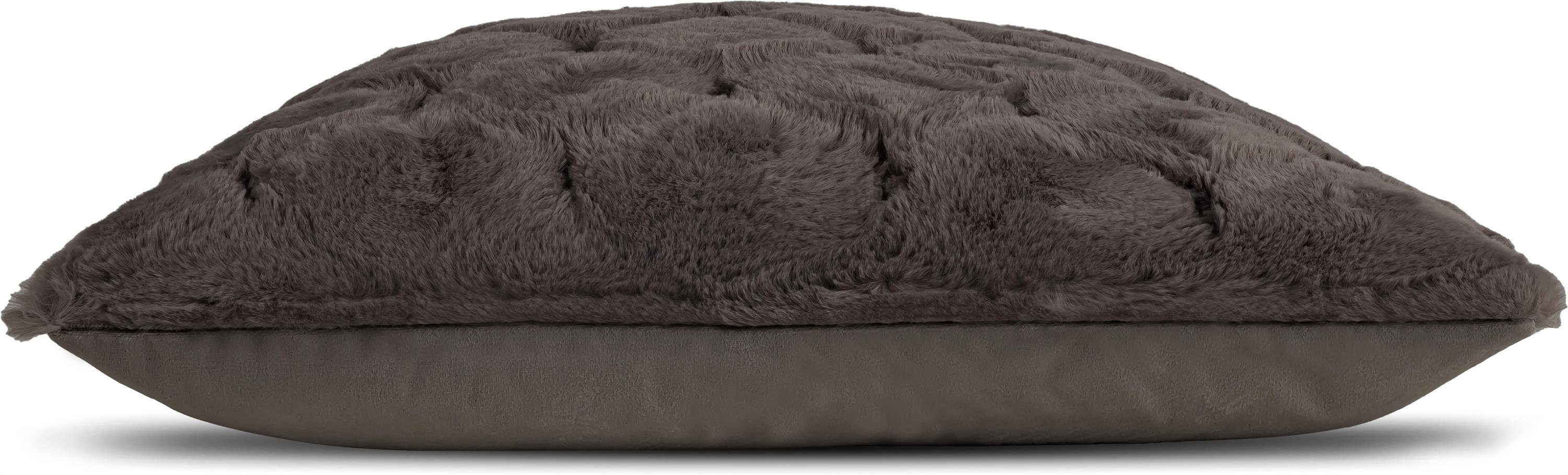 normani Dekokissen 2 Kissenbezüge Riga, weiche Braun x extra Couchkissen 45 cm 45 dekorative