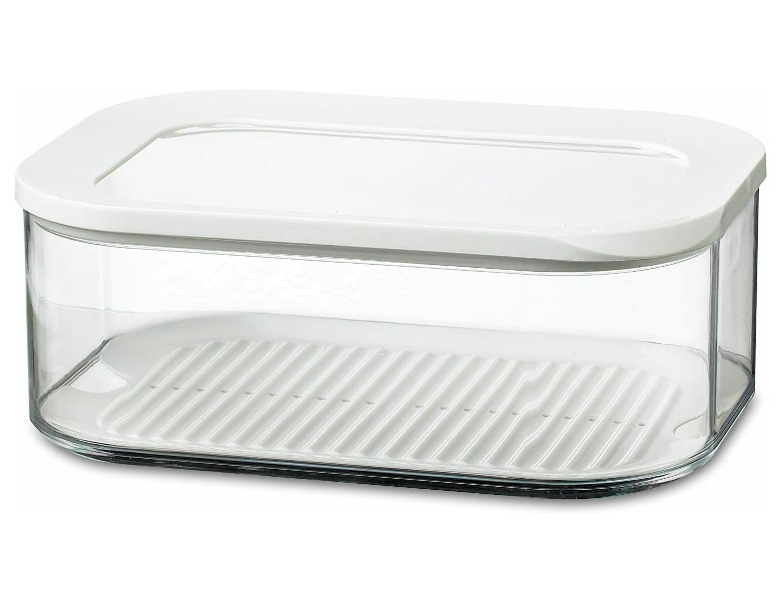 Mepal Vorratsdose Modula Kühlschrankdose Käse 2000ml, 22.4 x 16 x 8.6 cm, Styrol-Acrylnitril (SAN), Polyethylen (PE), transparente Sichtfenster, stapelbar & BPA frei