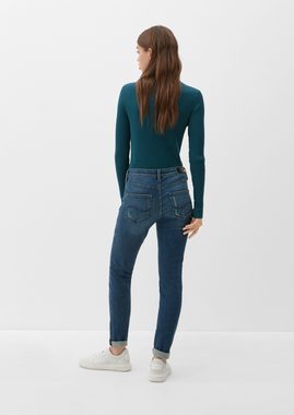QS 5-Pocket-Jeans Jeans Sadie / Skinny Fit / Mid Rise / Skinny Leg Waschung, Destroyes