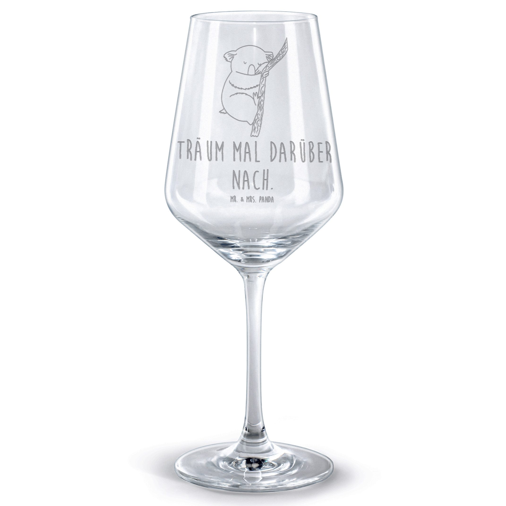 Mr. & Mrs. Panda Rotweinglas Koalabär Transparent Geschenk, Tiere