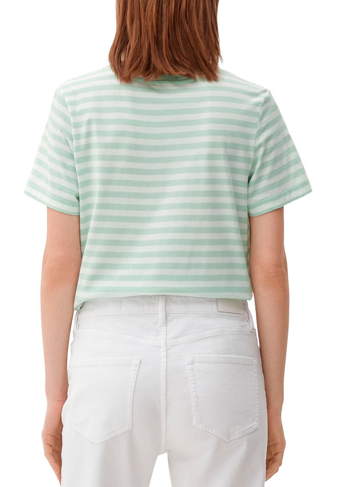 green s.Oliver mit »joyful.« blue Frontprint V-Shirt