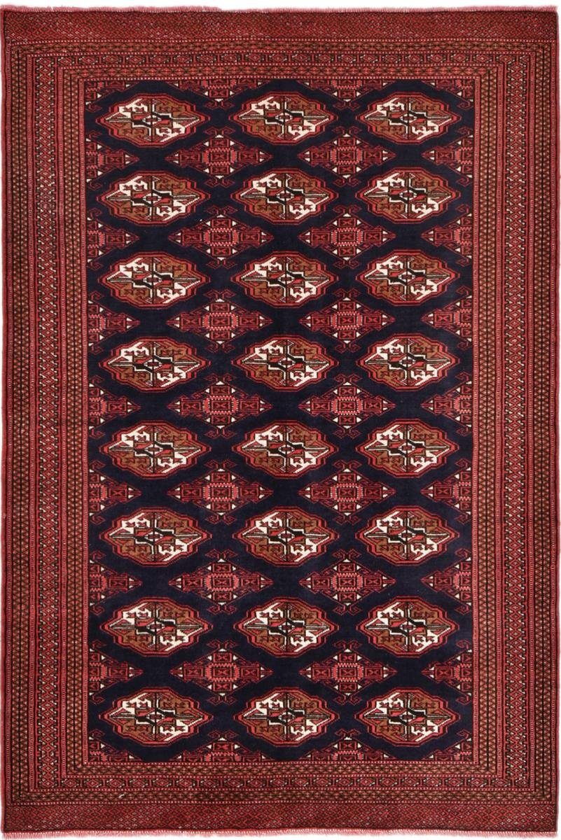 Orientteppich Turkaman 130x189 Handgeknüpfter Orientteppich / Perserteppich, Nain Trading, rechteckig, Höhe: 6 mm