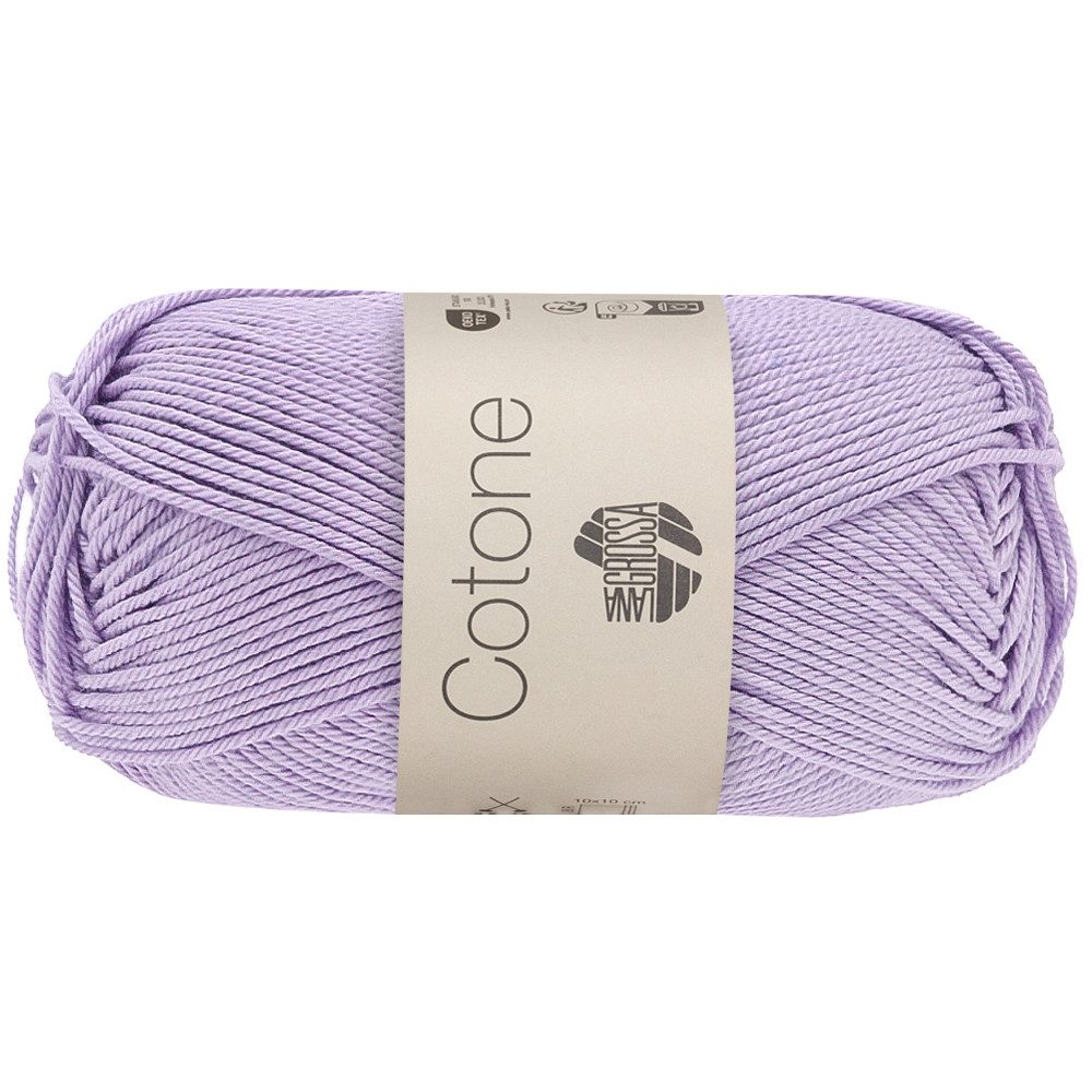 LANA GROSSA COTONE Häkelwolle, 125 m (vielseitiges Baumwoll-Basicgarn), 50 g