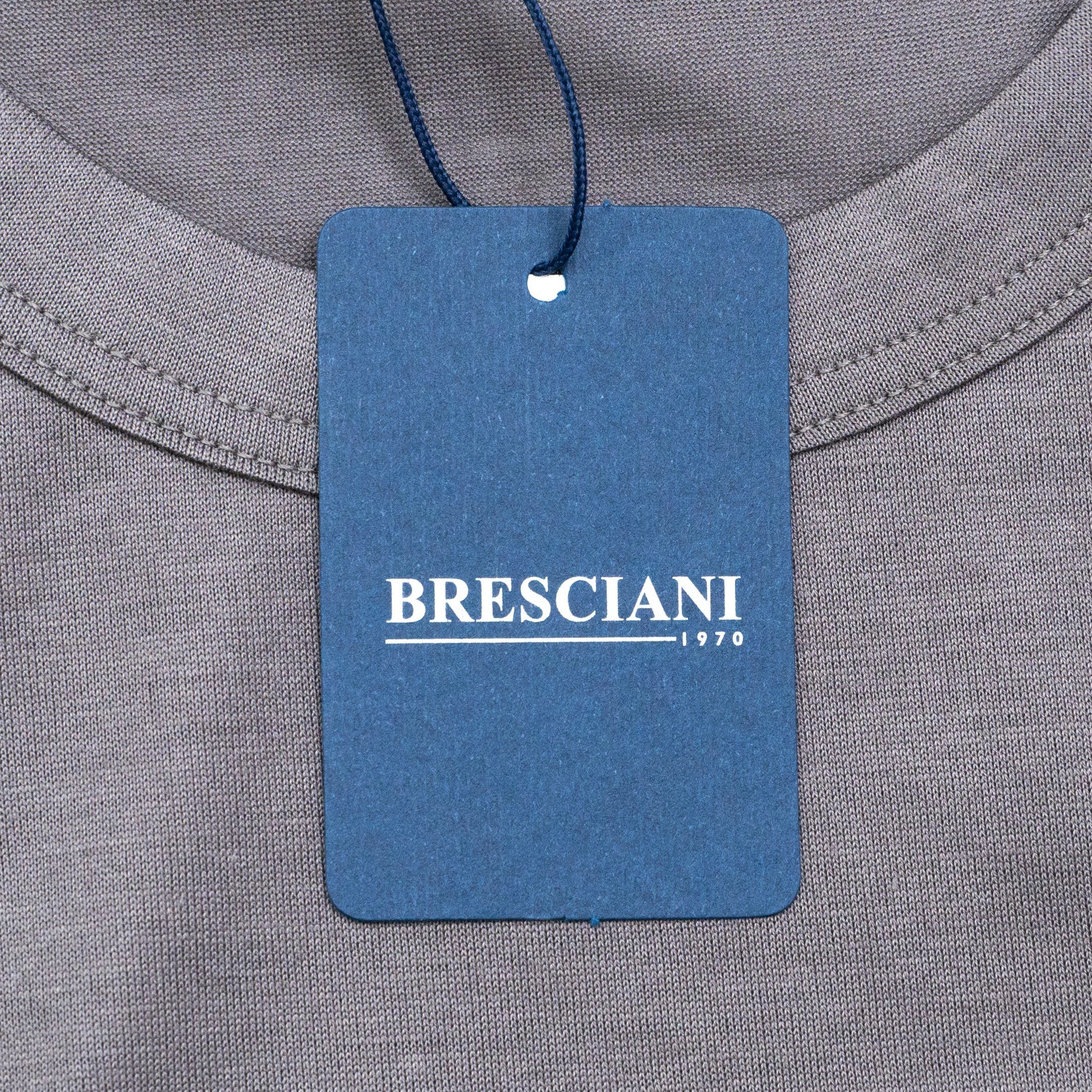 T-Shirt Grau Bresciani Italy Baumwolle, in Made Underwear aus