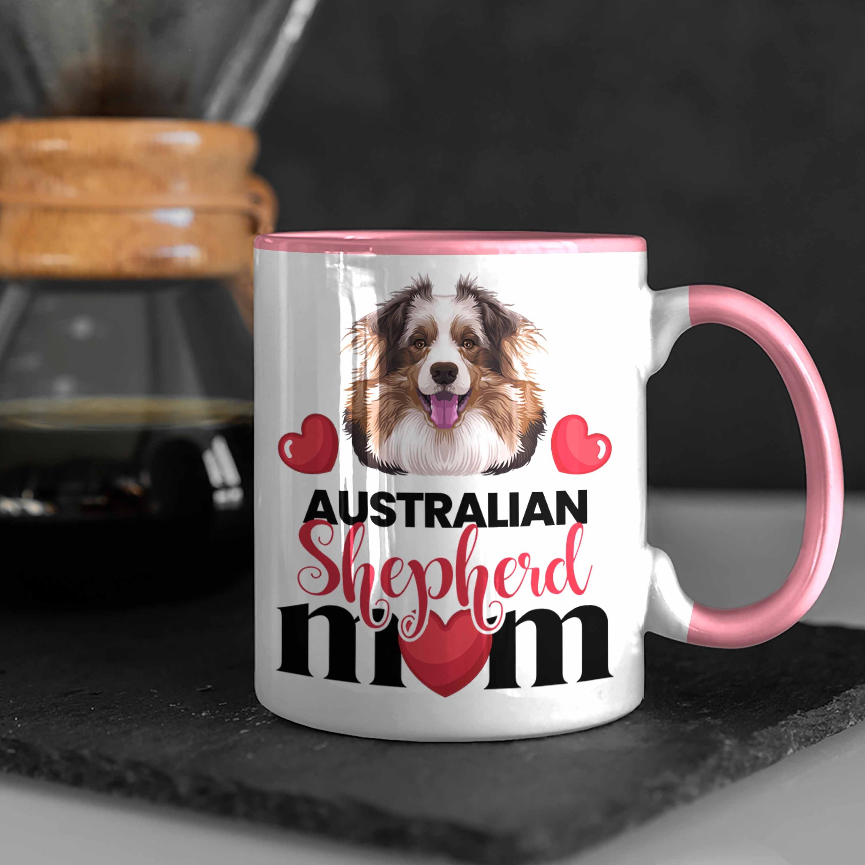 Trendation Tasse Australian Shepherd G Rosa Tasse Mama Spruch Besitzer Mom Lustiger Geschenk