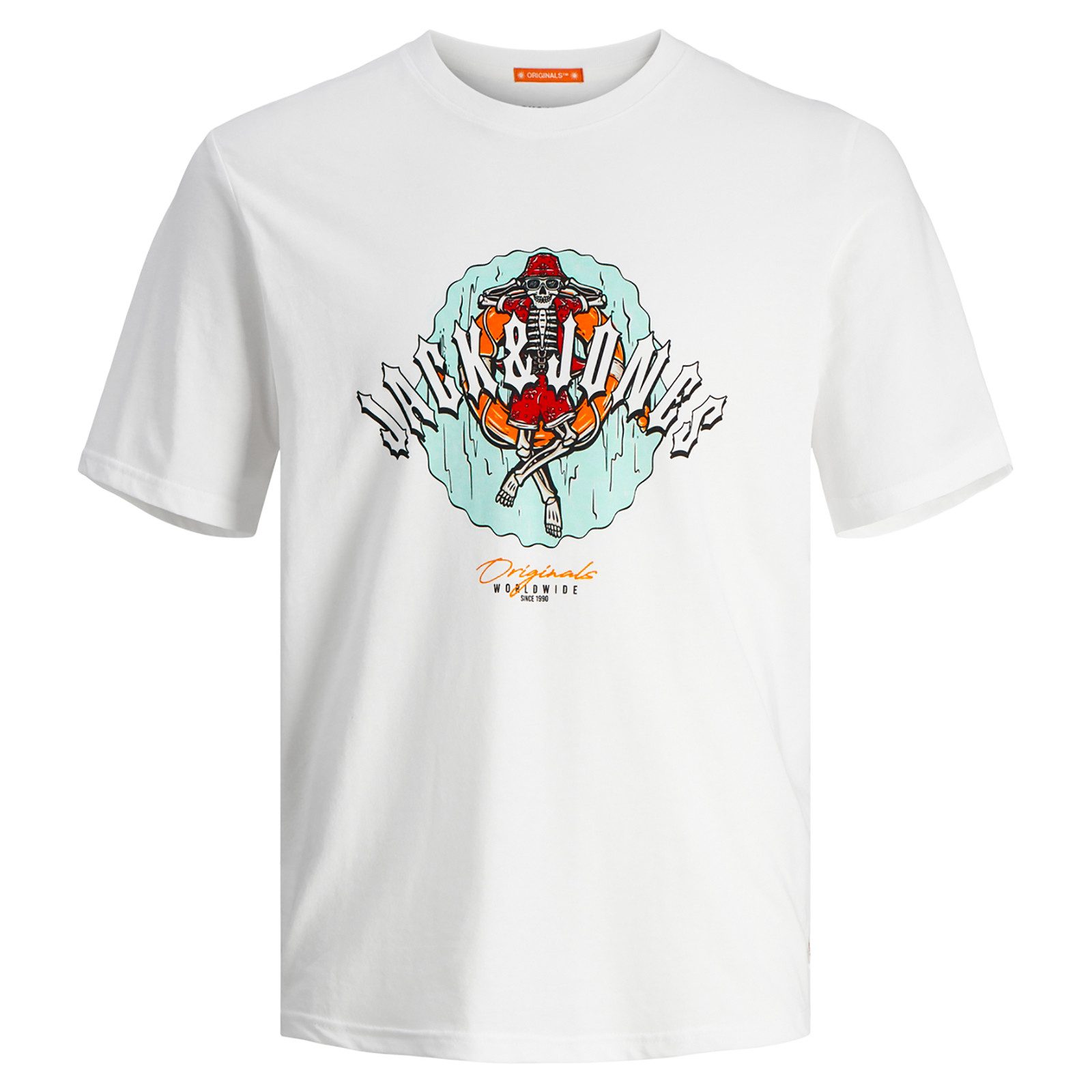 Jack & Jones Rundhalsshirt Jack&Jones XXL T-Shirt weiß Skullprint JORCOCONU günstig online kaufen