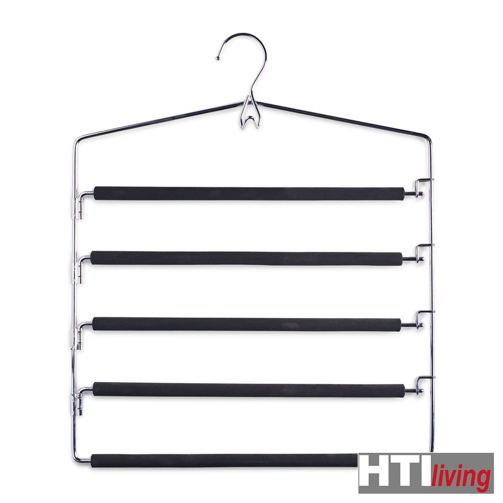 HTI-Living Kleiderbügel Metall, Kunststoff Mehrfach-Hosenbügel