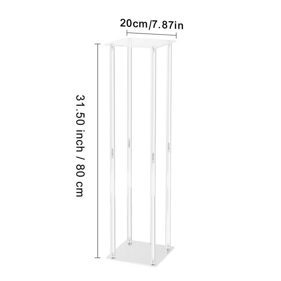 VEVOR Blumenständer 2er-Set Blumenhocker Eckig 20x20x80cm Blumenständer  Acryl