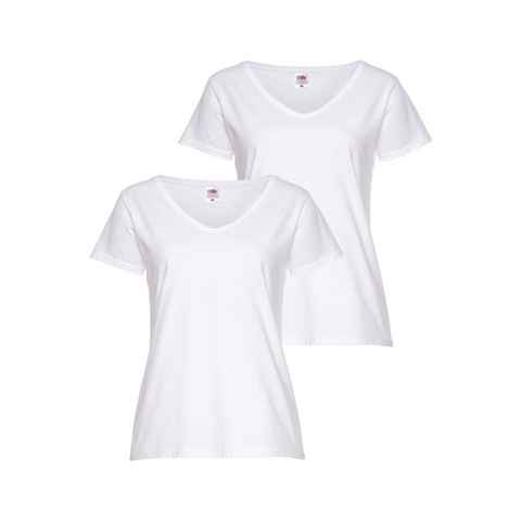 Fruit of the Loom V-Shirt Lady-Fit Valueweight V-Neck (Packung, 2-tlg., 2er-Pack)