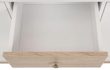 loft24 Lowboard Ramona, Türen mit Jalousien im Landhaus Stil, 2 Schubladen, Breite 160 cm