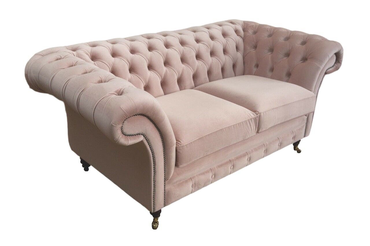 Xlmoebel Chesterfield-Sofa 2-Sitzer Sofa Couch Polster Textil für Wohnzimmer Design, 1 Teile, Made in Europa