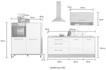 BASIC by Balculina Küche Seattle, 330 cm breit, wahlweise mit oder ohne E-Geräte