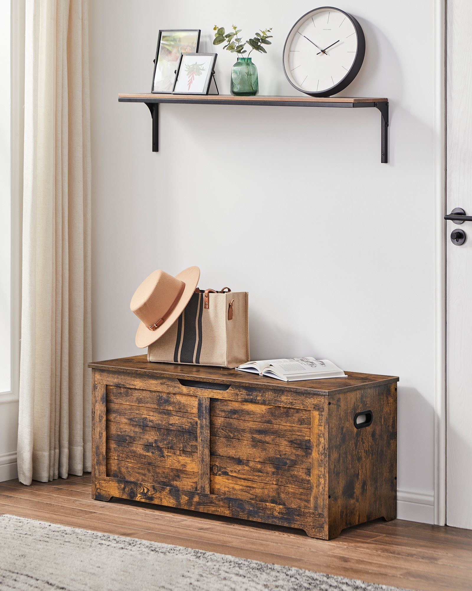 VASAGLE Sitzbank, Spielzeugtruhe, 80/100 (Länge) x 40 x 46 cm