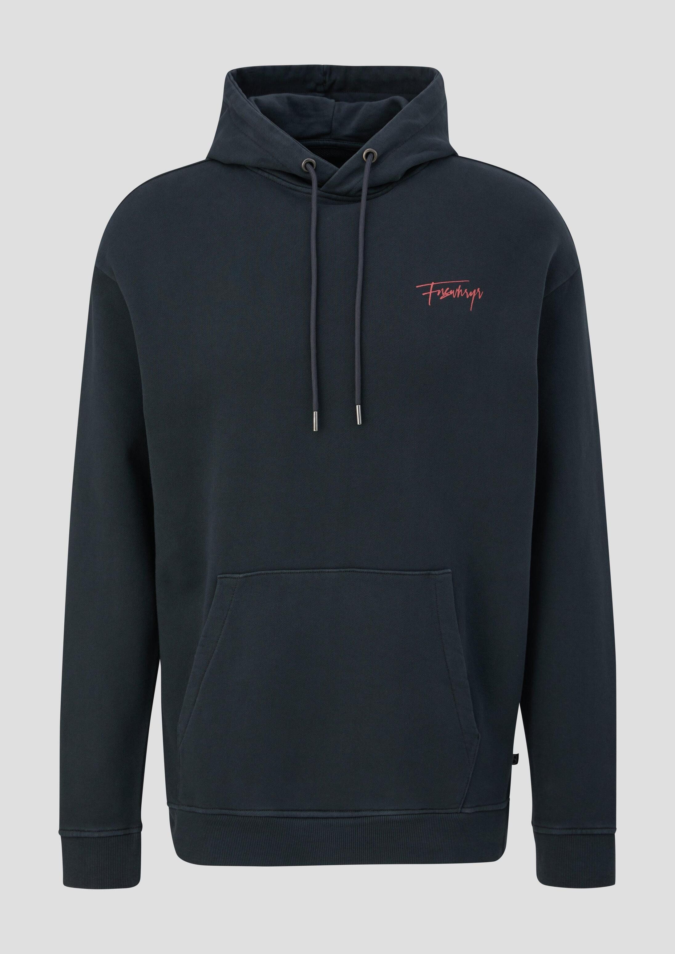 QS Sweatshirt Sweatshirt Hoodie mit Rückenprint
