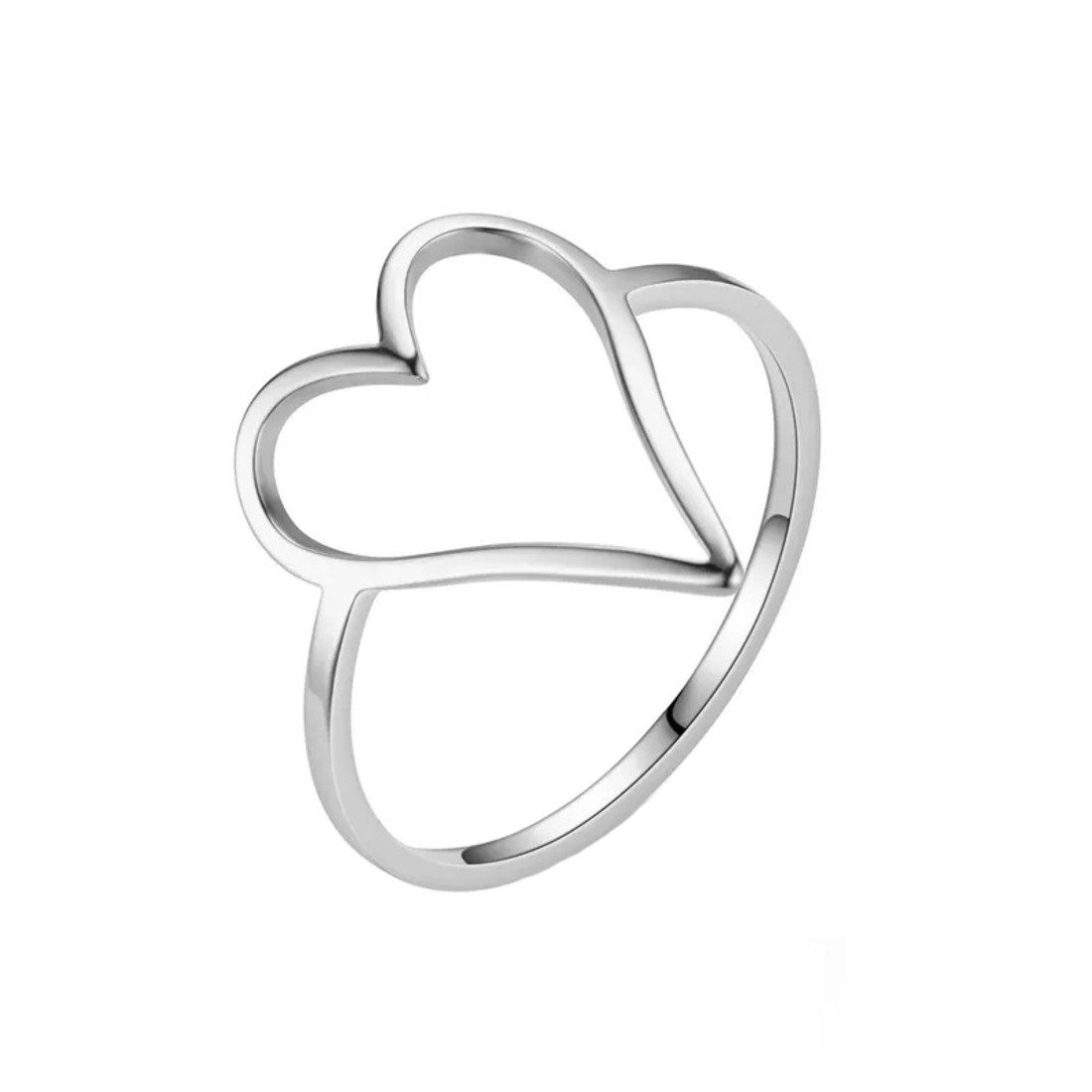 Taffstyle Fingerring Verlobungsring Ring Herz vergoldet stylisch Silber Grö günstig online kaufen
