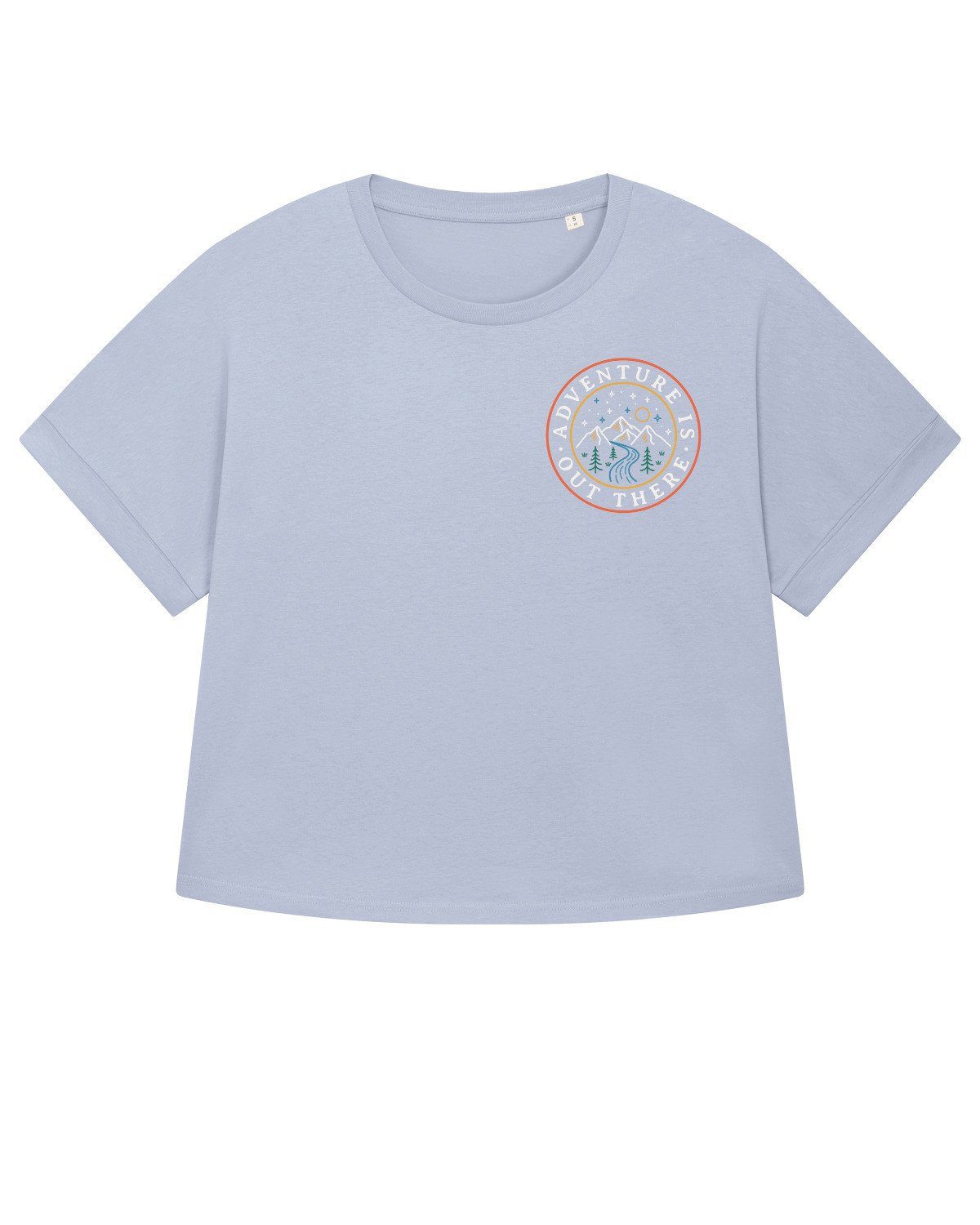 Adventure Print-Shirt (1-tlg) Blue Apparel Serene there wat? out is