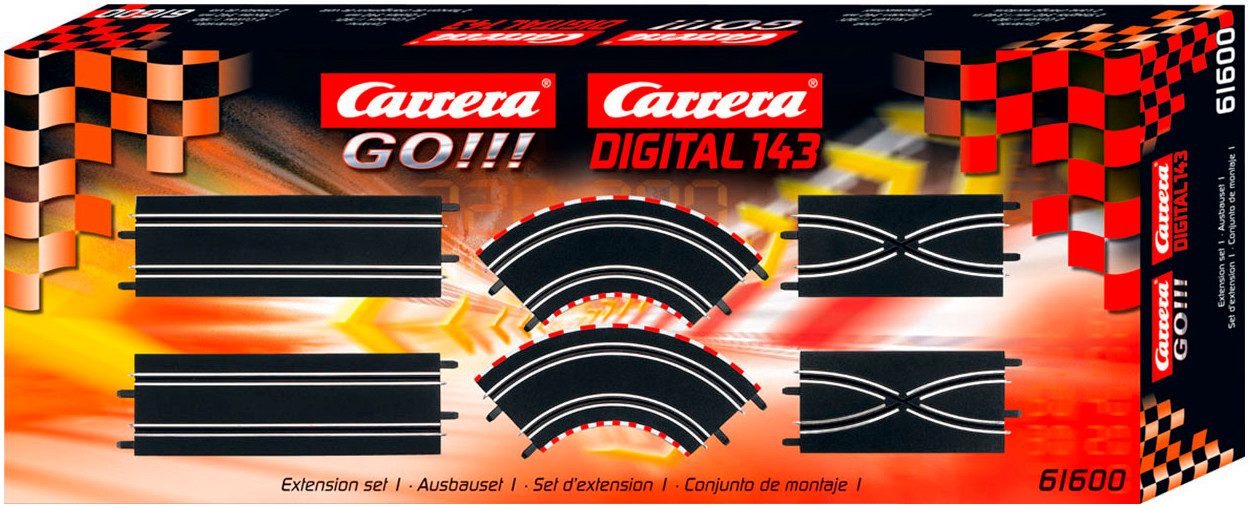 Carrera® Anschlussschiene Carrera GO!!!, Schienen-Ausbauset 1, Rennstrecken-Erweiterung