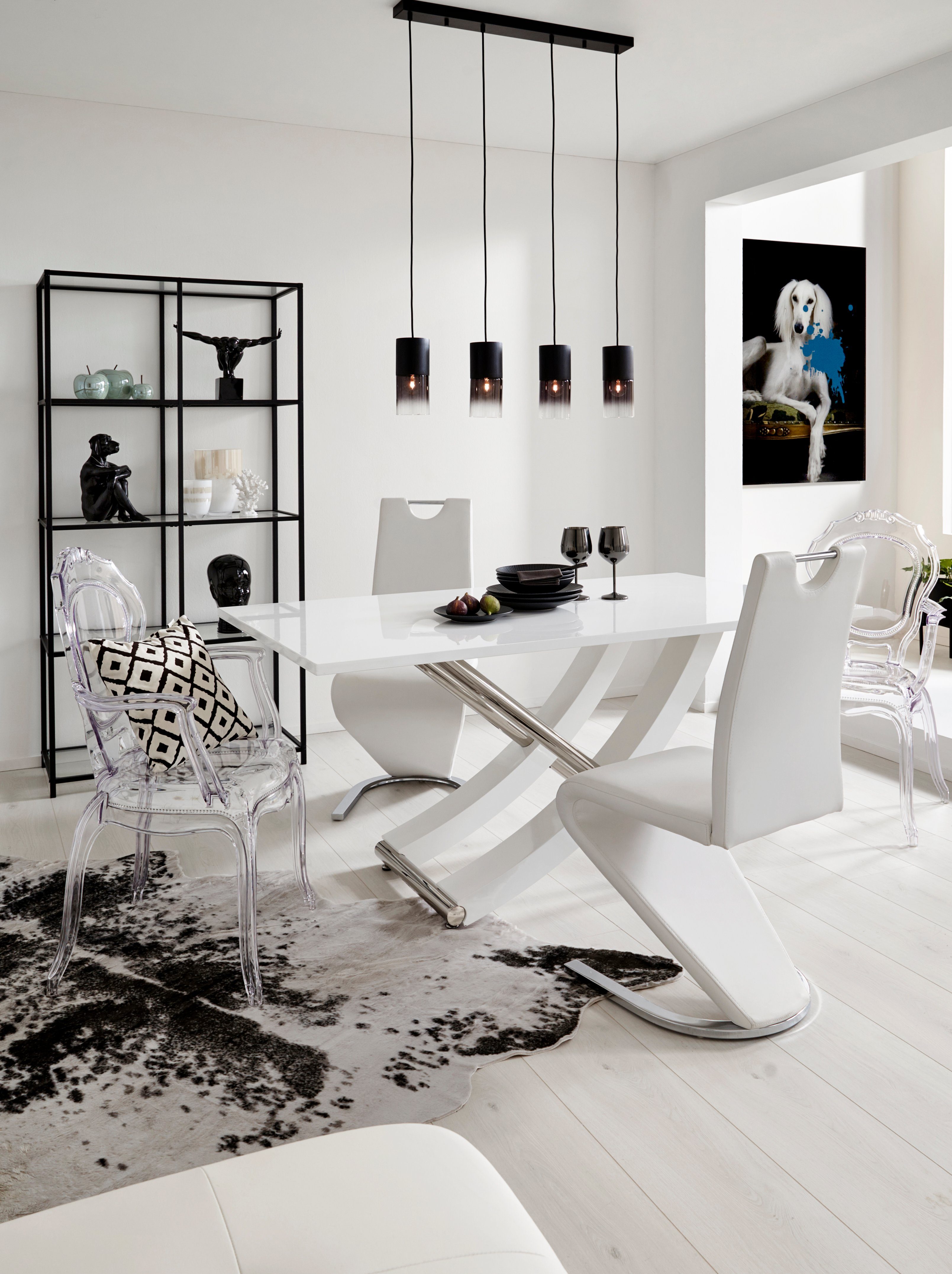 TRIO Leuchten Pendelleuchte ROBIN, ohne Leuchtmittel, Hängelampe 4-flammig, günstig online kaufen