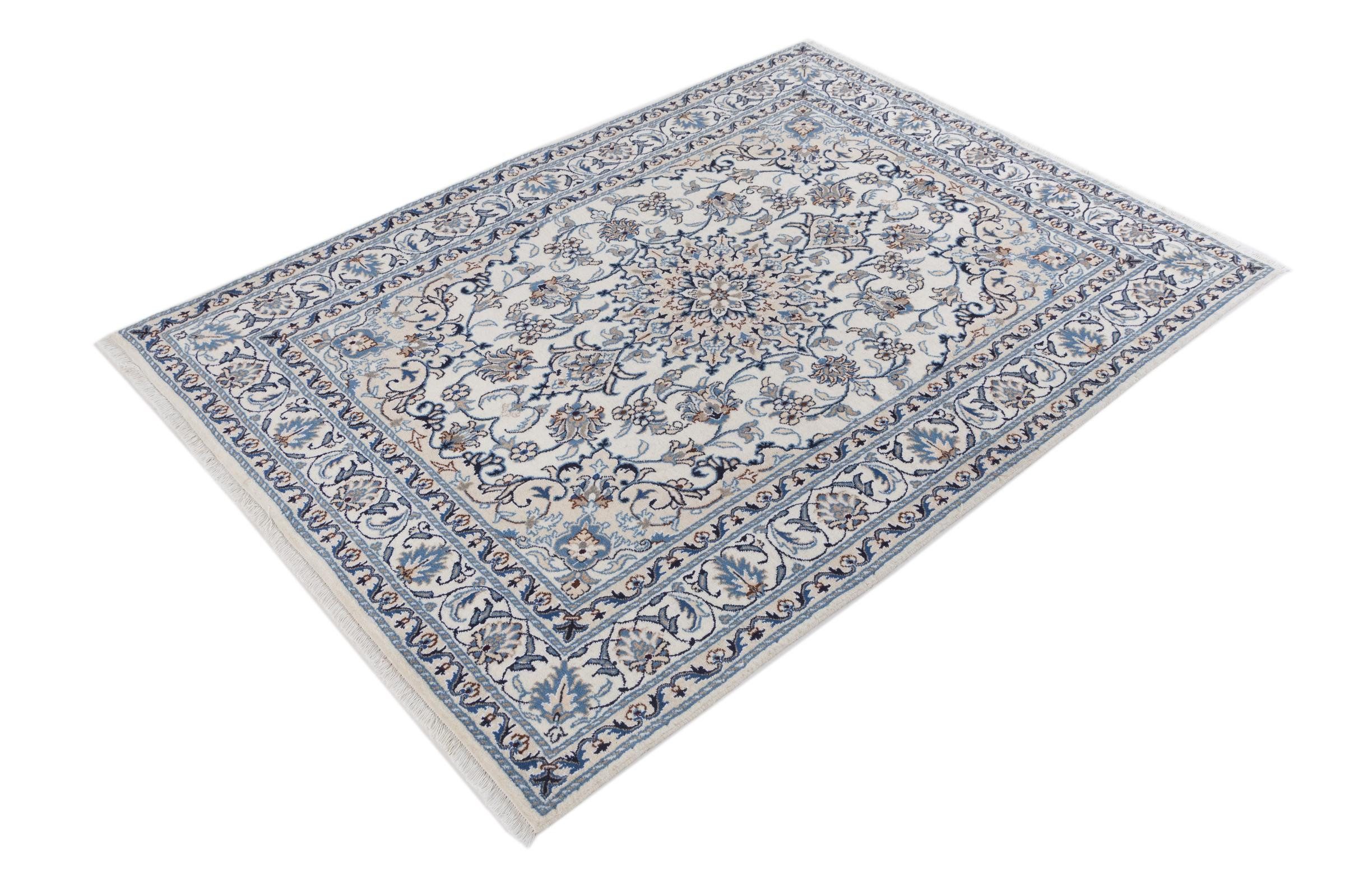 Nain Trading Orientteppich Nain 145x200 Handgeknüpfter Orientteppich / Perserteppich, rechteckig, Höhe: 12 mm