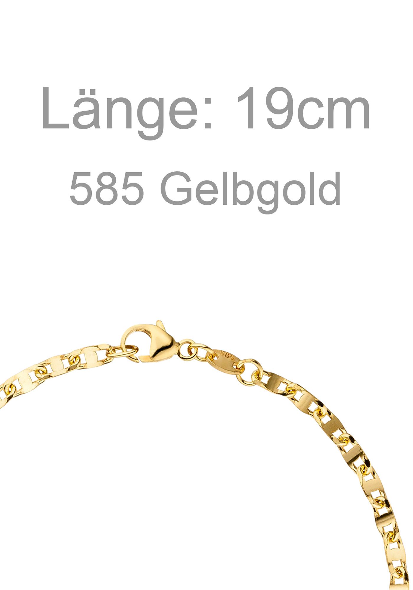 JOBO Goldarmband, 585 Gold 19 cm