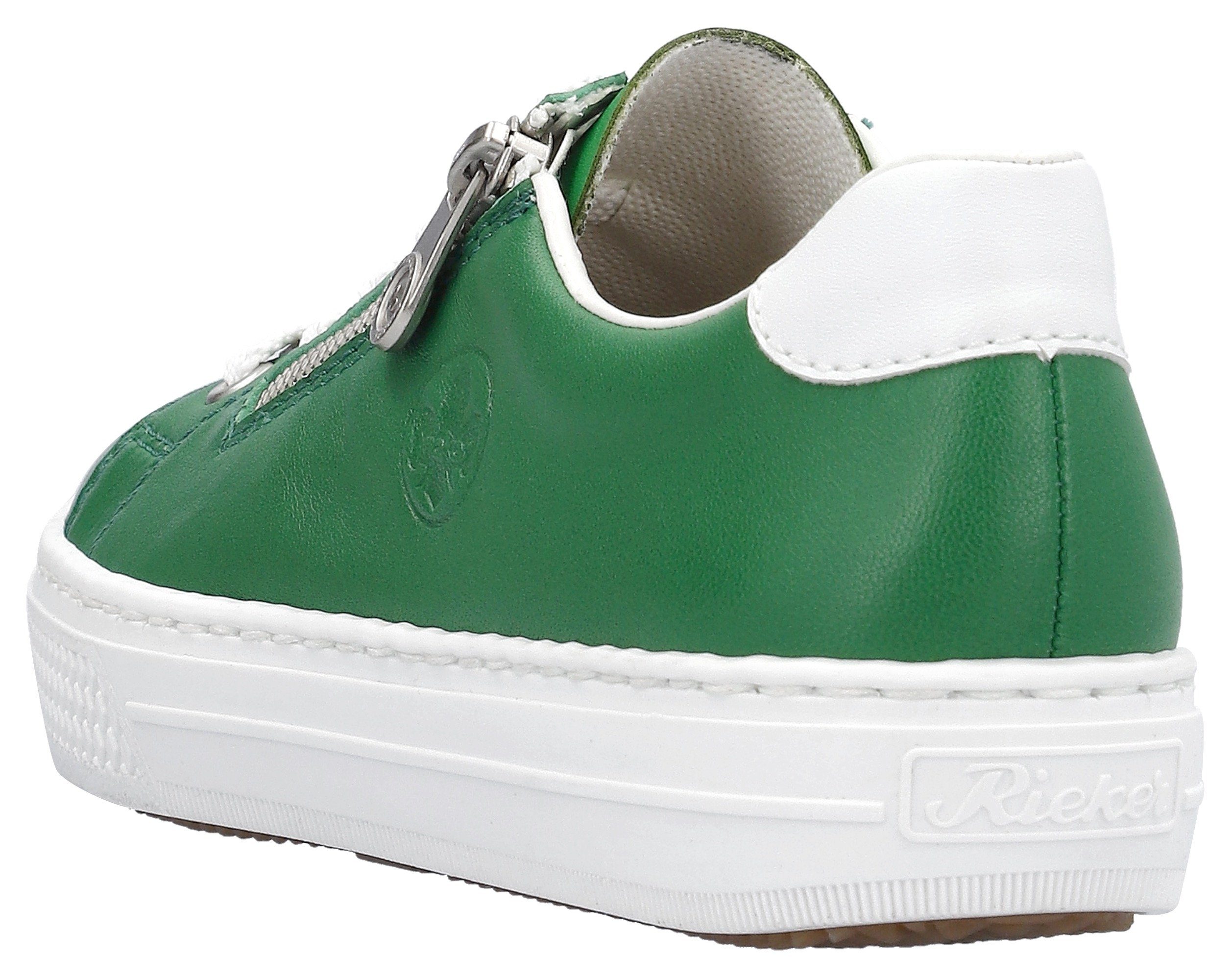 Rieker Plateausneaker mit seitlichem Reißverschluss, Freizeitschuh, Halbsch günstig online kaufen