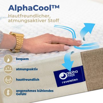 Taschenfederkernmatratze Alpha Mat Revelation Matratze mit Kühlender Stoff Alpha Cool, alpha mat, 20 cm hoch, Schlafmatratze Universeller Härtegrad, OEKO-TEX, Alpha Technology