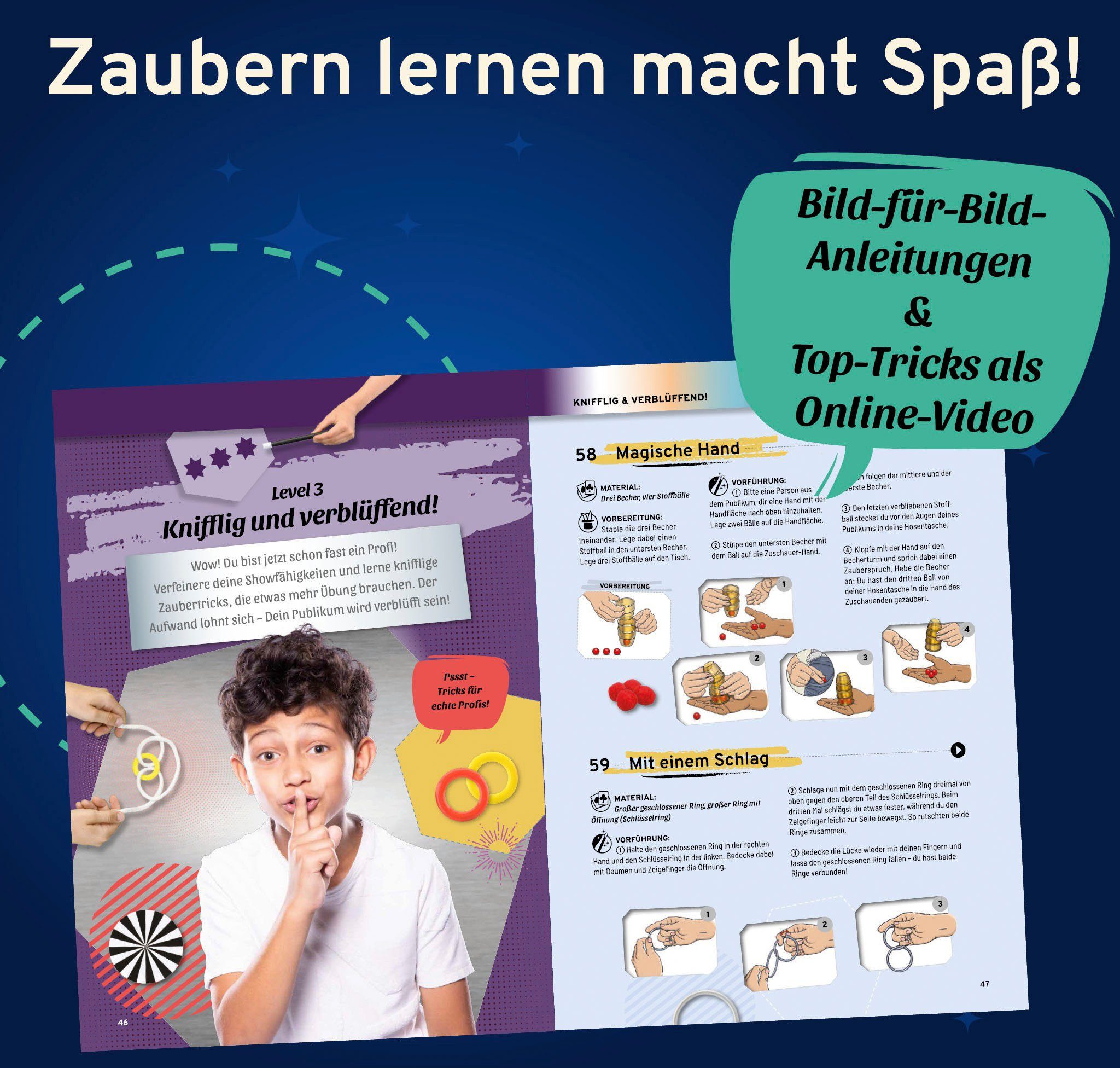 Kosmos Zauberkasten Die Zauberschule Magic - Gold Edition DFI – Bild 3 von 5