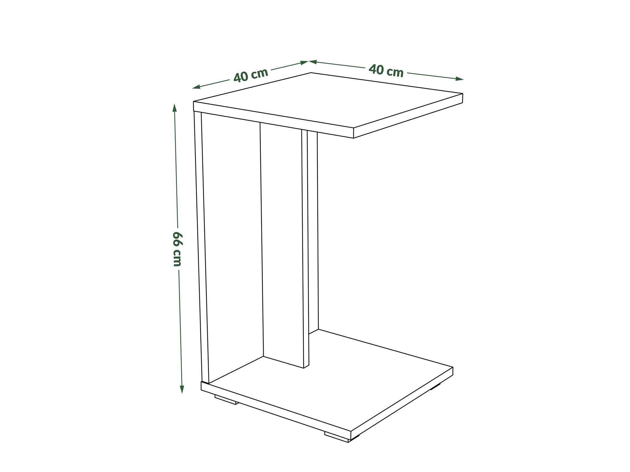 designimpex Beistelltisch Tisch Ecktisch Beistelltisch Rollen Notebooktisch Betonoptik Design Hugo mit