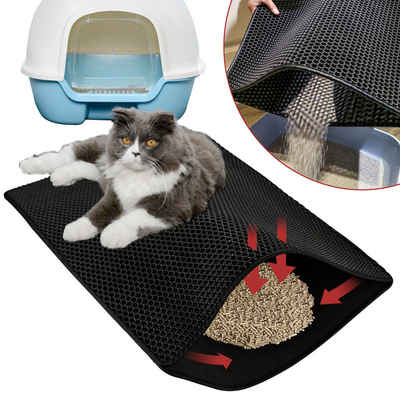 Bettizia Katzentoilette Katzenstreu Matte Katzenmatte Wasserabweisende Katzenklo Matte 78×60cm