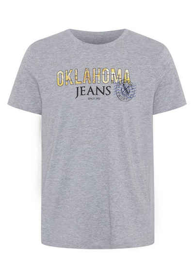 Oklahoma Jeans Print-Shirt mit Label-Print im City-Map-Look