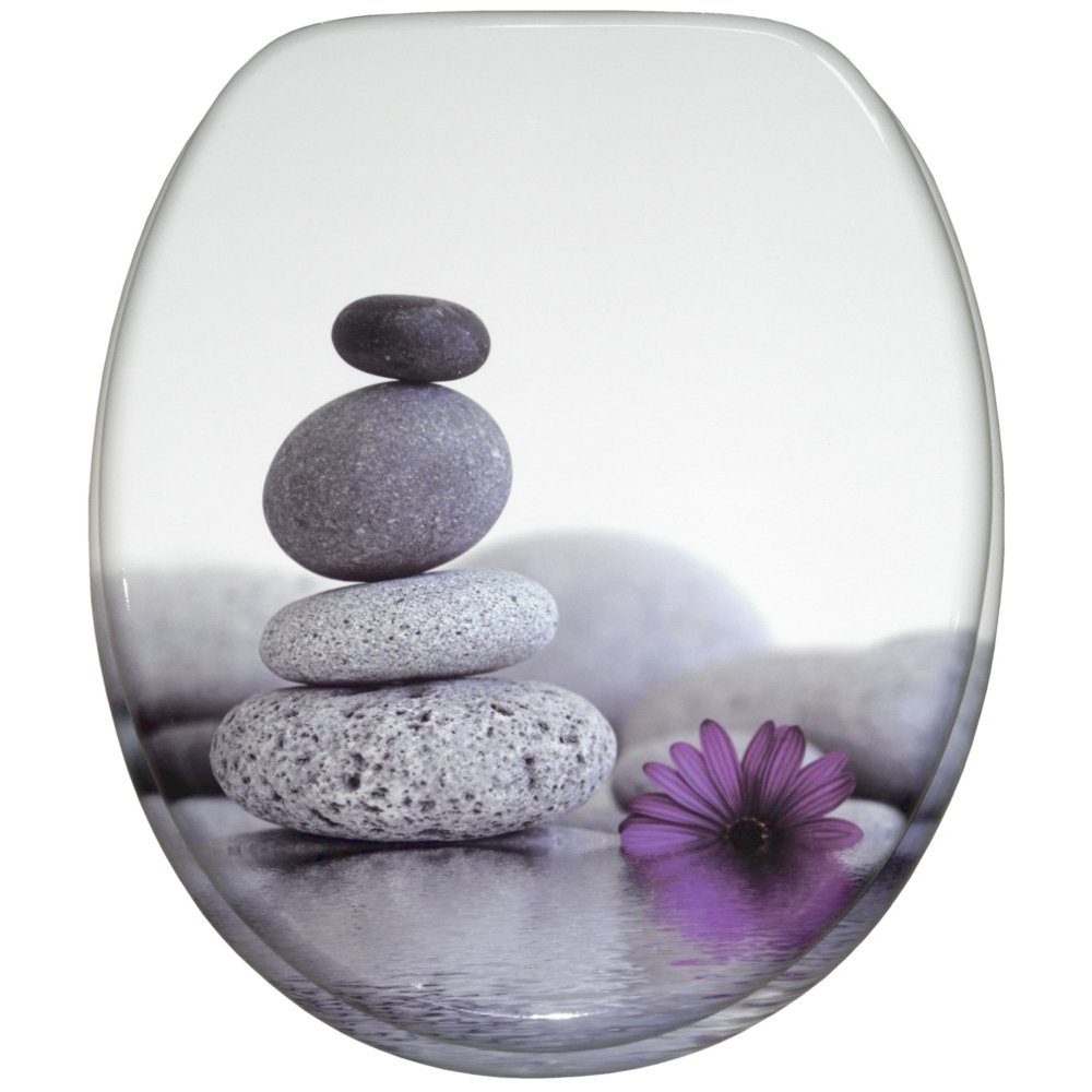 Sanilo Badaccessoire-Set 6-teilig Energy Stones, WC-Sitz mit Absenkautomatik, Badteppich 70 x 110 cm, Waschbeckenstöpsel, Badewannenstöpsel, Seifenspender, WC-B – Bild 2 von 5