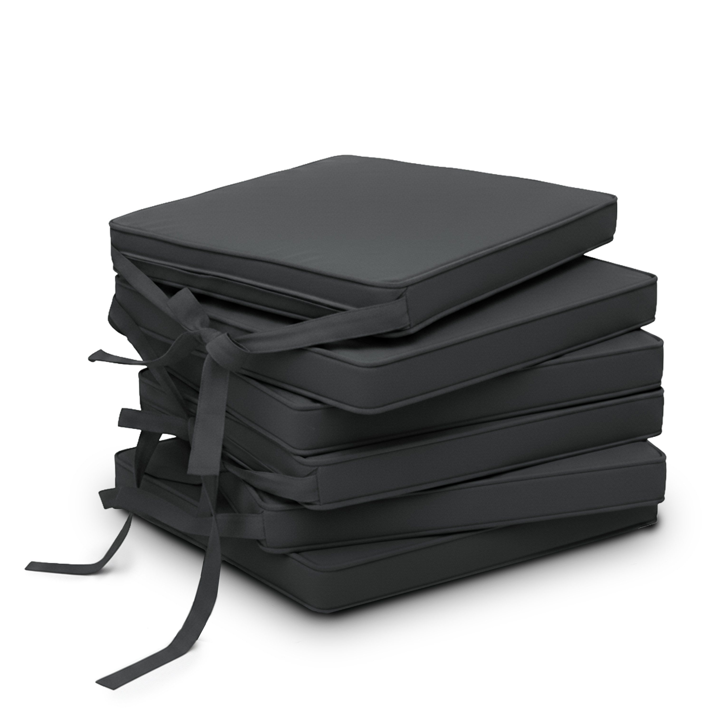 Beautissu Stuhlkissen 6er Set Loft SK Stuhlkissen Graphitgrau, 45x40x5cm, S günstig online kaufen