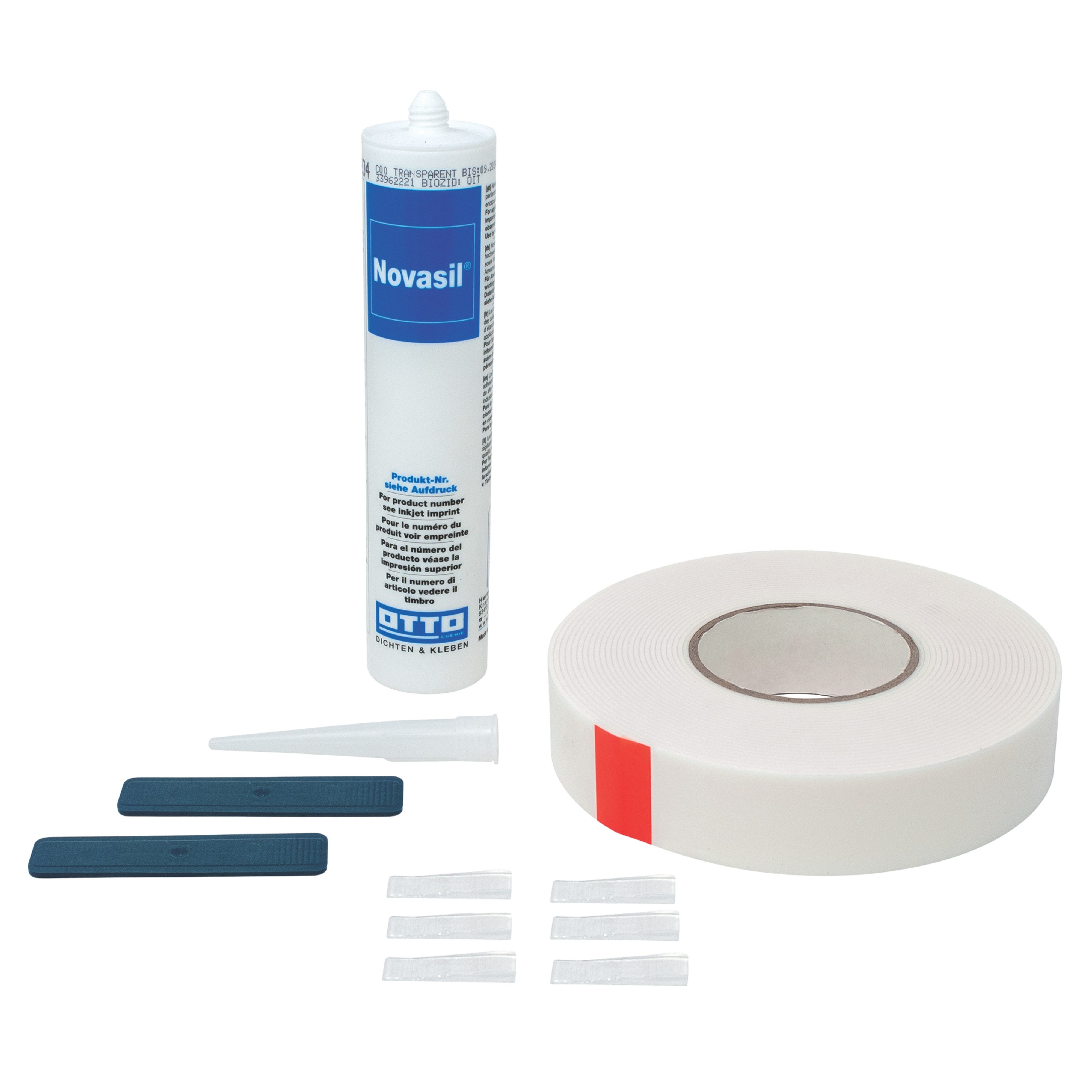 Schulte Badrückwand DecoDesign Montage-Set Zubehör für Duschrückwände, (Set, 3-tlg)