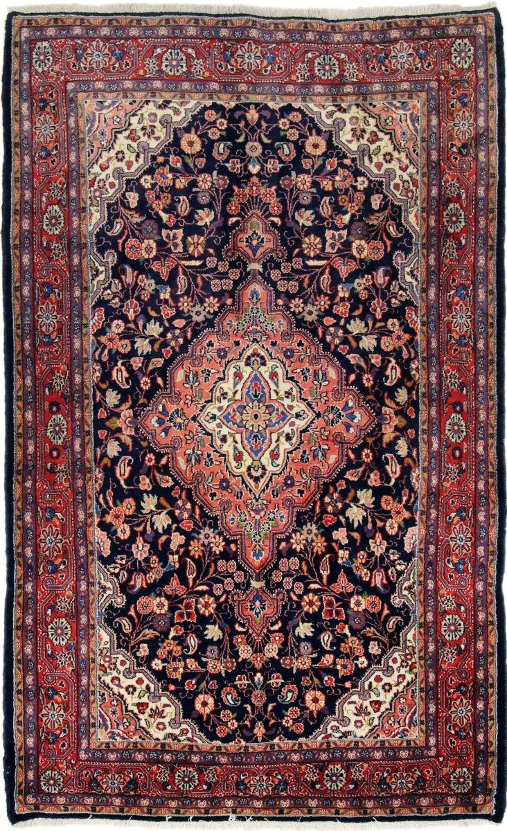 Orientteppich Hamadan 134x216 Handgeknüpfter Orientteppich / Perserteppich, Nain Trading, rechteckig, Höhe: 8 mm
