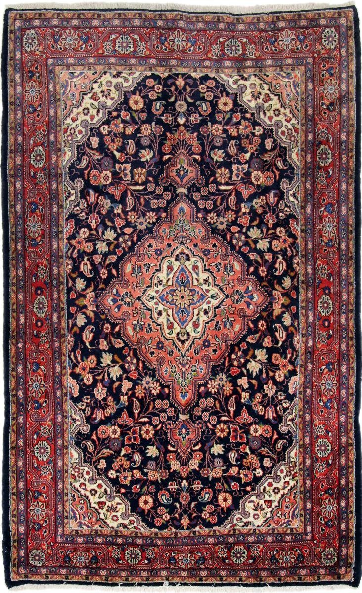 Trading, rechteckig, / Orientteppich Hamadan 134x216 Handgeknüpfter Höhe: Nain Orientteppich Perserteppich, mm 8