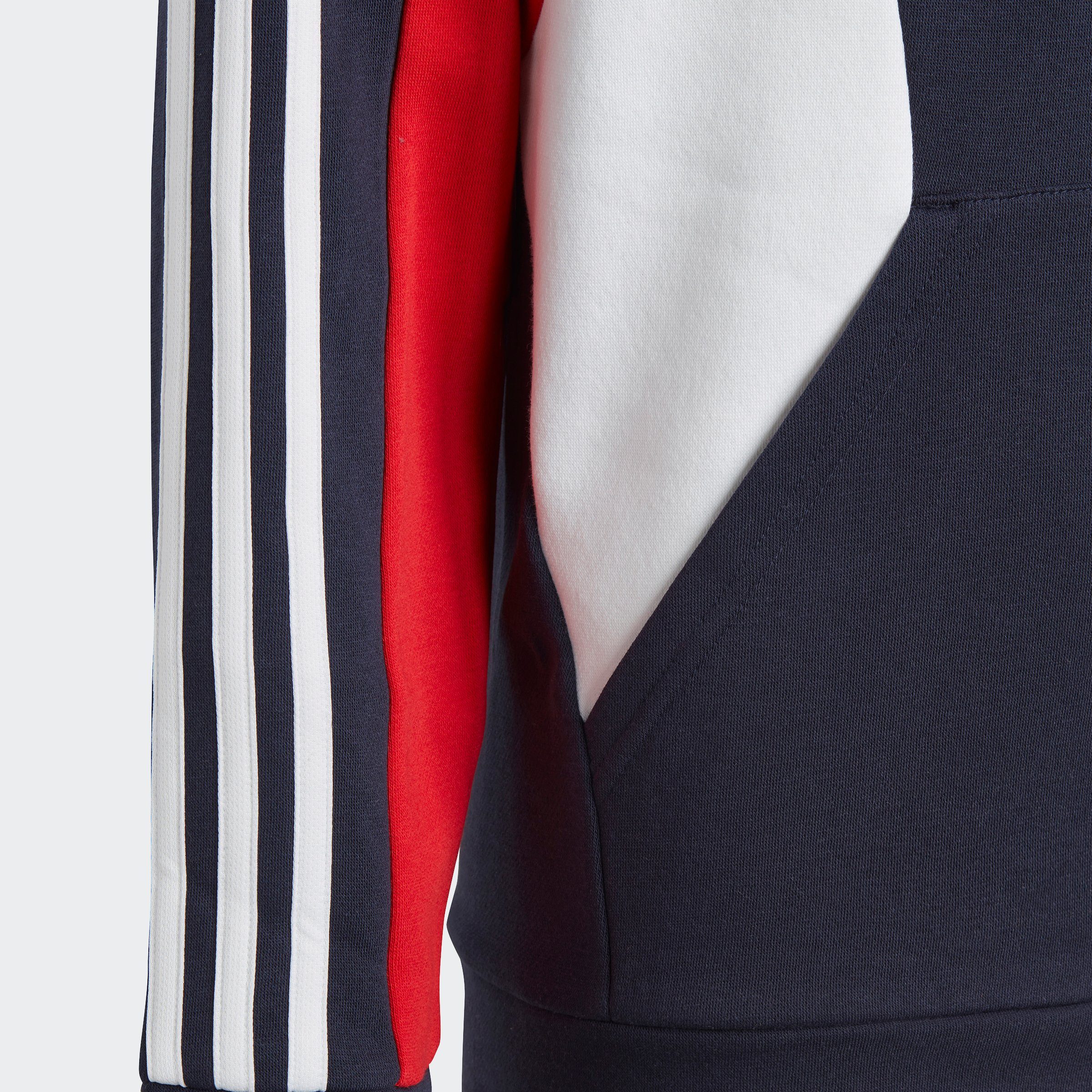 Sportswear Ink HOODIE Sweatshirt adidas COLORBLOCK Scarlet Legend / White 3STREIFEN / Better