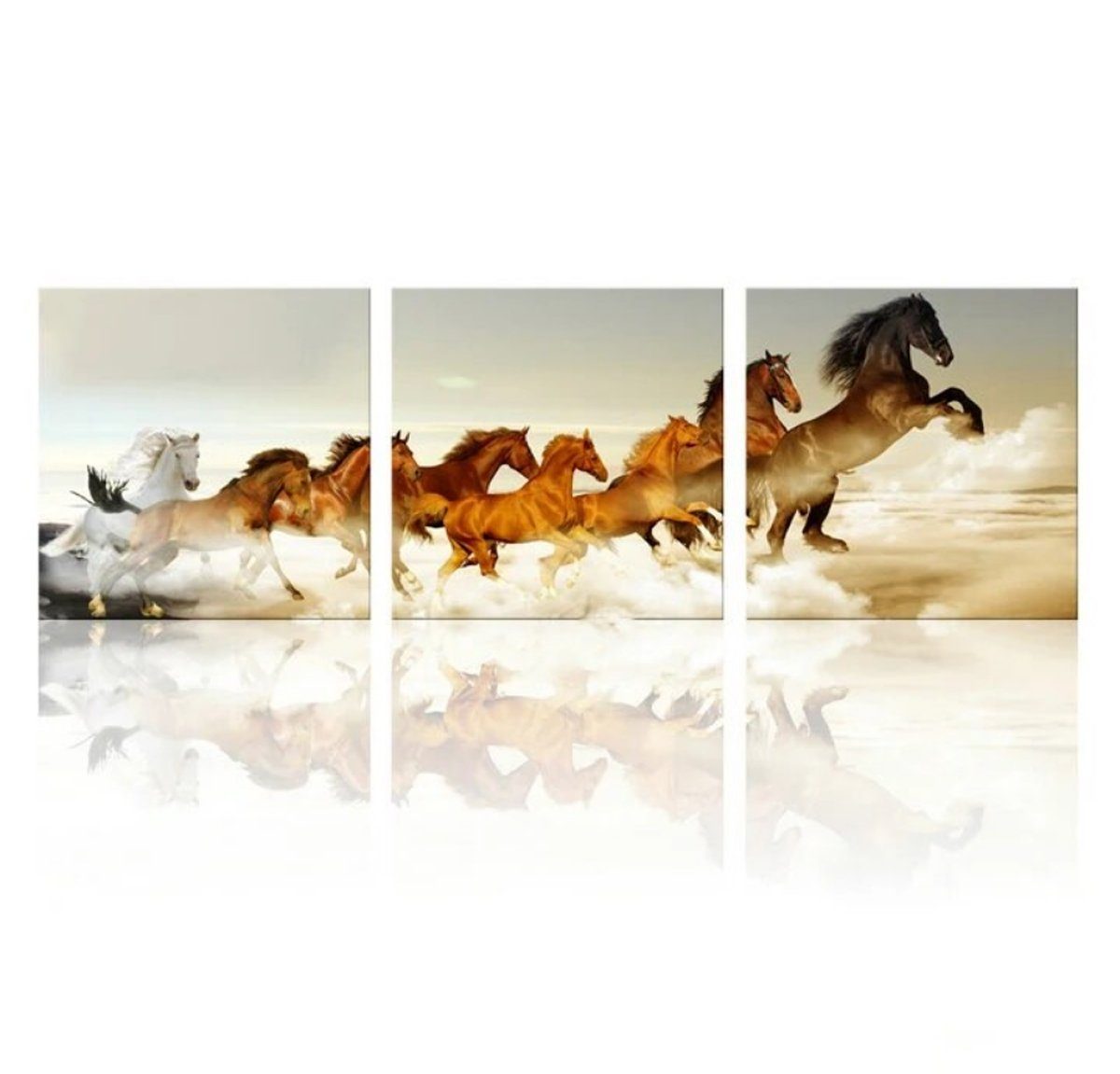 TPFLiving Kunstdruck (OHNE RAHMEN) Poster - Leinwand - Wandbild, 3 Panels Orchideenblüten Poster Wandkunst Leinwandgemälde (Leinwandbild XXL), Farben: Weiß, Rosa, Lila, Grün, Orange, Blau -Größe: 20x20cm
