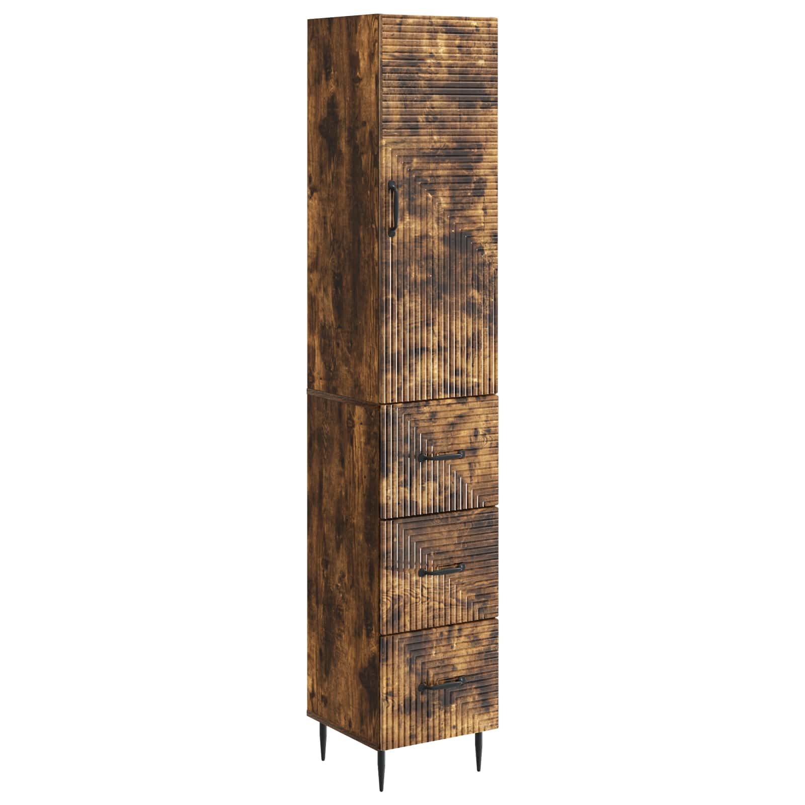 Schranksystem Schrankset 2 stk. 33 x 34,5 x 90 cm Holzwerkstoff Räuchereiche