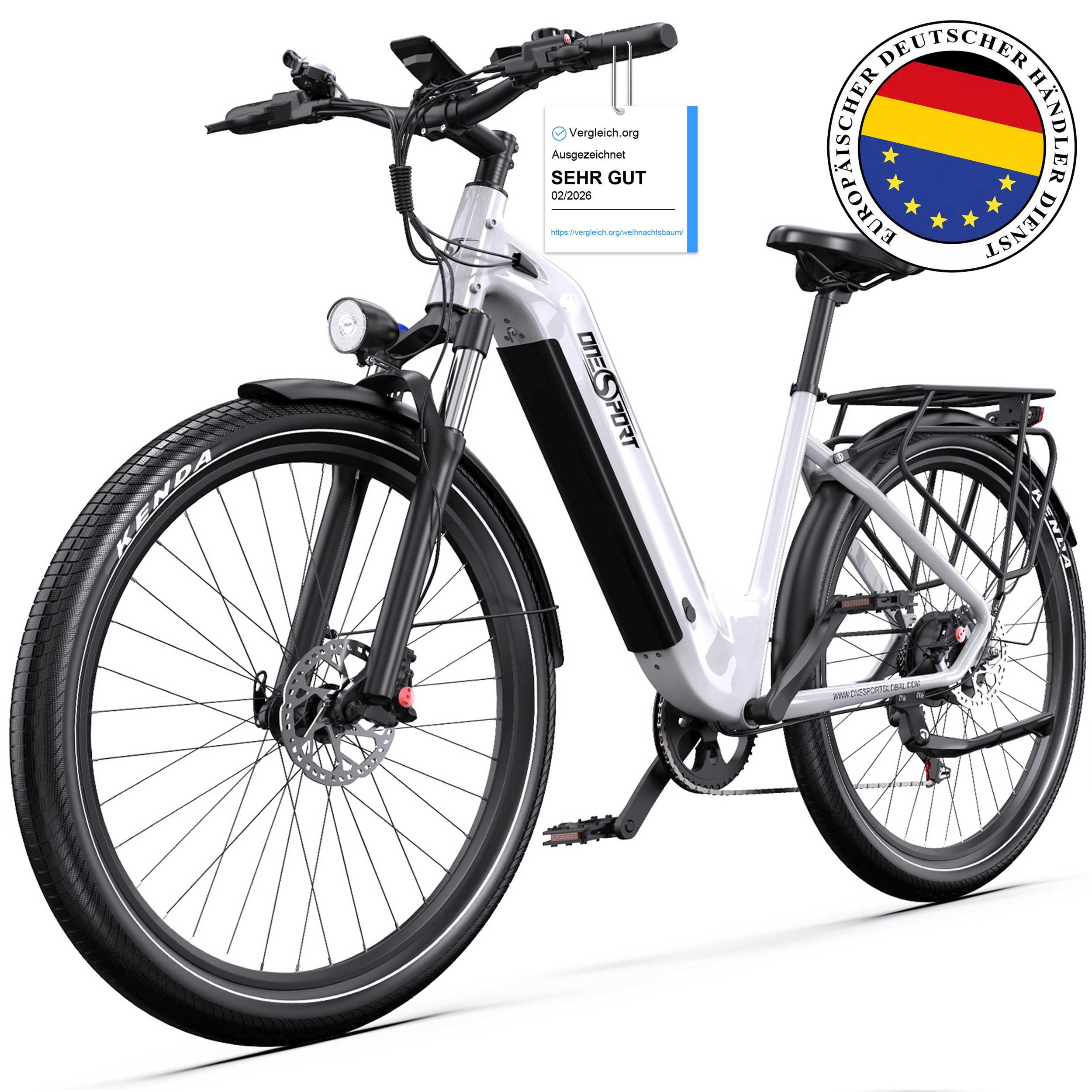 Vankel E-Bike Cityrad e bike für herren 28 zoll 18.2AH 36V 655WH damen 120km E-MBT, SHIMANO, Kettenschaltung, Heckmotor, 655,2 Wh, e bike für damen herren 28 zoll Cityrad 7 Gang Shimano hydraulischen