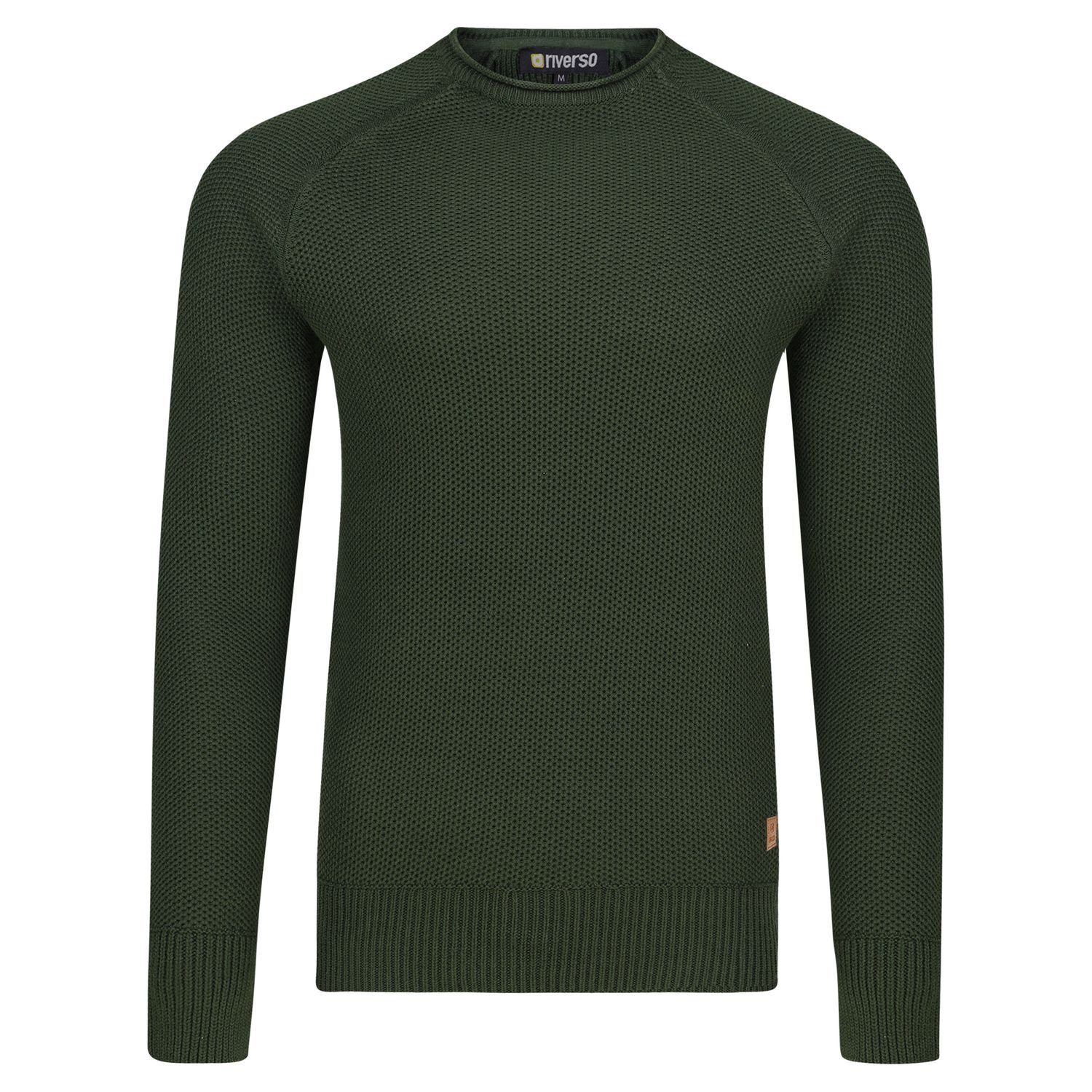 riverso Sweatshirt Herren Rundhals Pullover RIVElias Regular Fit Basic Long günstig online kaufen