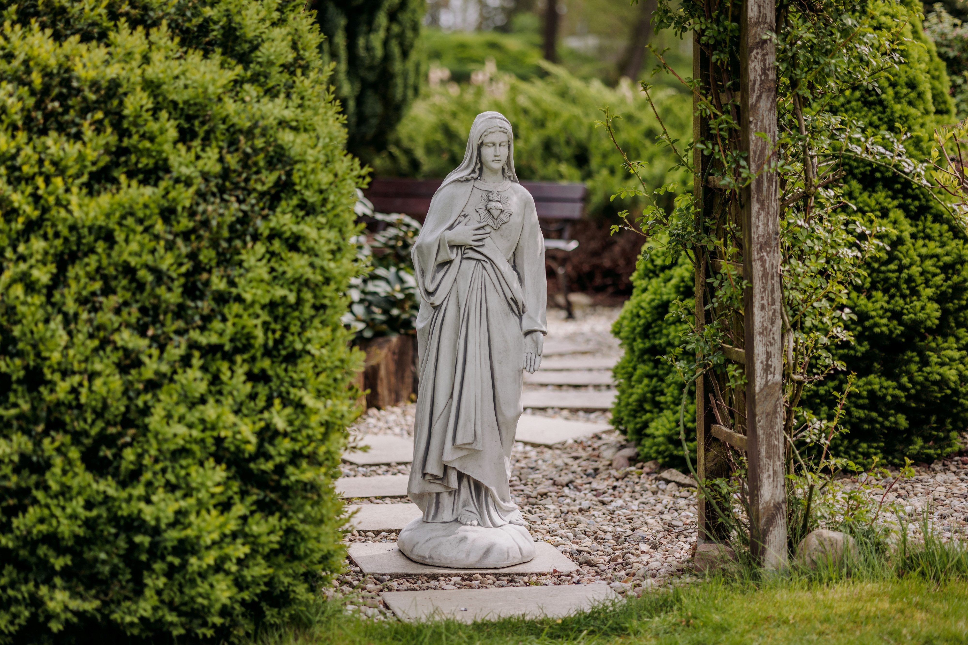 gartendekoparadies.de Gartenfigur Heilige Maria Steinfigur 122 cm Steinguss 117 kg, Frostsicher