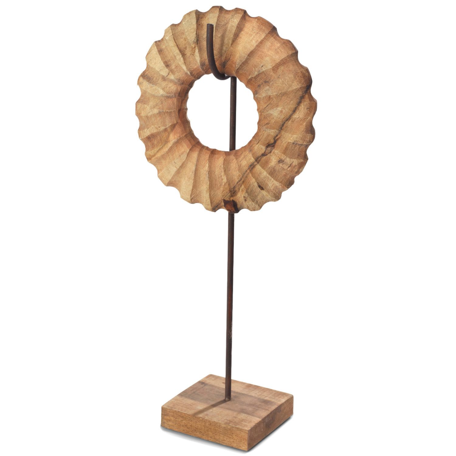 Moritz Skulptur Skulptur Kreis Unendlichkeit Donut mittel 54x25x12cm, Holz, Tischdeko, Fensterdeko, Wanddeko, Holzdeko, Weihnachtsdeko