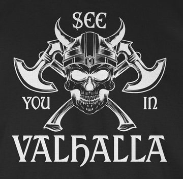 Shirtracer T-Shirt See you in Valhalla Wikinger & Walhalla Herren