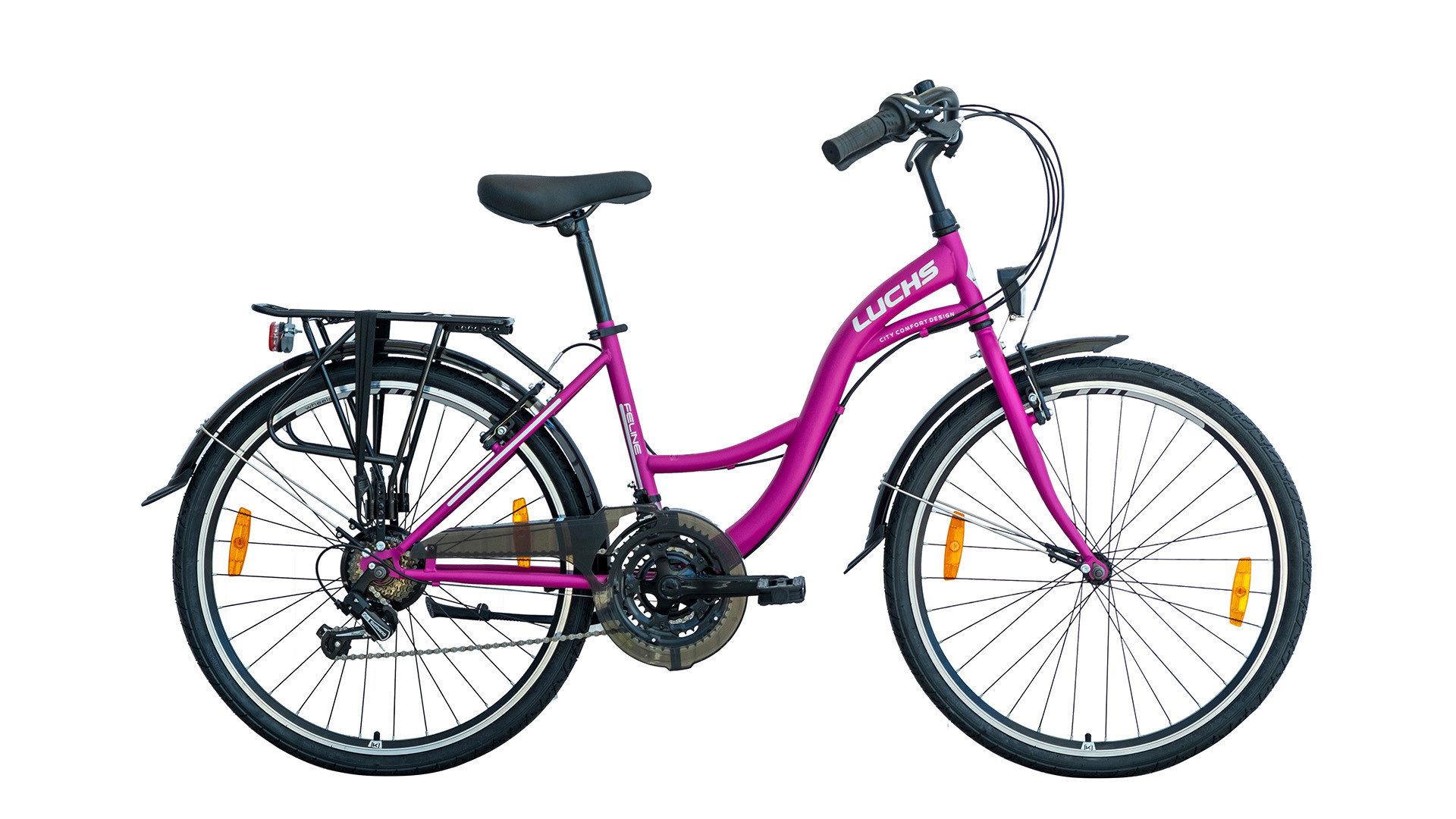 Cityrad 26 Zoll Luchs Feline Citybike Damenrad 21-Gang Shimano Tourney Rad